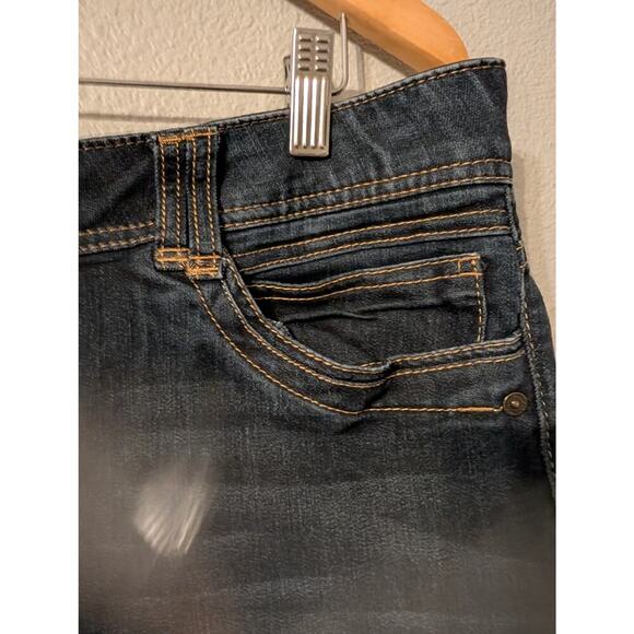 Democracy Womens Absolution Ankle Jeans Size 12 Dark Wash Skinny Whiskered‎ - Picture 4 of 9